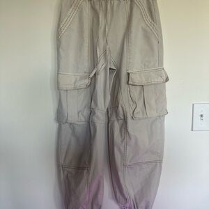 Zara Cream Cargo Joggers